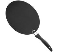 HEMOTON Crêpière Antiadhésive Noire avec Poignée en Fer et Abs, Facile à Nettoyer, Plat à Four Polyvalent pour Cuisson Maison et Repas Sains