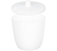 HEMOTON Creuset de Laboratoire Ptfe 100ml Résistant Haute Température pour Fusion des Métaux en Bronze avec Couvercle Blanc pour Expérience en Laboratoire