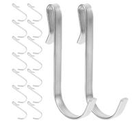 HEMOTON Crochets de Rangement en Acier Inoxydable de J, Lot de 30 Pièces, Résistance Élevée et Stabilité Renforcée pour Maison et Bureau, Style Moderne et Pratique