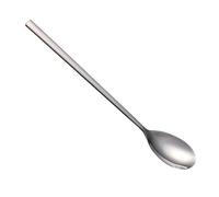 HEMOTON Cuillère à Boulettes de Viande Manche Long en Acier Inoxydable Antiadhésive, Perforée Ovale, Outil Pratique Cuisine Professionnelle