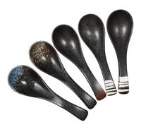 HEMOTON Cuillères à Ramen en Céramique, Un Ensemble de 10 | Offre une cuillère profonde pour soupes et nouilles, pour ramen, udon, riz, desserts et service asiatique