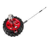 HEMOTON Décoration Antenne Voiture Mini Pneu Rouge 1 Pièce Mât de Drapeau Amovible Accessoire Auto Résistant à l'usure Compatible Véhicules Tout-Terrain et Motos pour Personnalisation