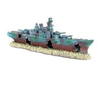 HEMOTON Décoration Aquarium Naufrage Résine pour Cacher Poissons Ornement Thématique Créatif Adapté Eau Douce et Salée Aménagement sous-Marin Mystérieux pour Types de Bacs