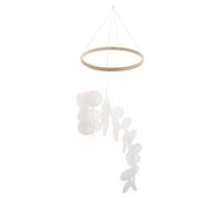 HEMOTON Décoration Éolienne Nacre Naturelle à Vent pour Intérieur et Extérieur Suspendu pour Balcon et Chambre Ornement Unique avec Apaisant Cadeau Créatif pour