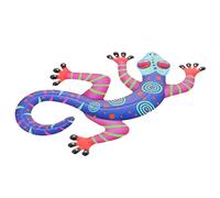 HEMOTON Décoration Murale En Fer Sculptée Gecko Pour Intérieur Et Extérieur à Suspendre Murale Bleue Résistante Art Mural Polyvalent Pour Salon La Cuisine Et Jardin Décorative