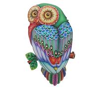 HEMOTON Décoration Murale Métallique Hibou Coloré Sculpture Art Murale pour Salon Jardin et Intérieur