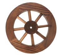 HEMOTON Décoration Murale Rustique Vintage Beige en Bois Roue de Chariot de Jardin en Bois Installation Simple, Ornement Mural pour Présent de Pendaison de Crémaillère