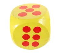 HEMOTON Dés Mousse Géant Jaune Jeu de Société Léger et Confortable Accessoire Pédagogique et Animation Fête Dé de Jeu Familial pour Garçon Fille et Adultes