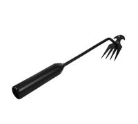 HEMOTON Désherbeur Multifonction Manuel en Acier Inoxydable Noir, Outil De Jardinage à Main pour Pelouse Et Parc, Extraction Profonde des Racines, Léger Et Résistant Aux Usages Extérieurs