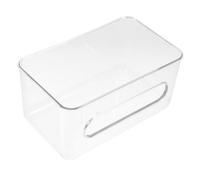 HEMOTON Distributeur de masques mural transparent en plastique avec couvercle - Support de distribution pour masques et, conçu pour bureaux et espaces médicaux