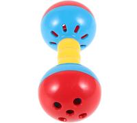 HEMOTON Double Tête pour Garçon et Filles avec Clochettes, Musical Léger en Plastique Réutilisable, pour Éveil et Renforcement des Poignets Pendant le Jeu Couleur Aléatoire