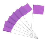HEMOTON Drapeaux de Marquage et Écriture Possible Lot de 50 pour Pelouse en Pvc Fil D'acier, Faciles à Planter pour Signalisation Paysagère et Arrosage