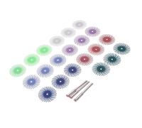 HEMOTON Écart de la brosse de polissage Brosse abrasive 24pcs accessoires pour outils rotatifs pour DIY making project et metalworking pour removing firescale et pre-polishing