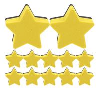 HEMOTON Effaceurs de Tableau Blanc Magnétiques, 24 Pièces, Mini Gommes Portables en Feutre et EVA, Forme Étoile Jaune, pour Maison et Bureau