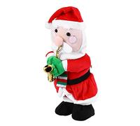 HEMOTON Électrique de Noël Père Noël Saxophone Chantant Dansant Décor Intérieur