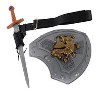 HEMOTON Ensemble D’Accessoires Médiévaux pour Homme Ceinture d' Renaissance Fourreau Longue Bouclier Dragon Solide Kit de Costume Viking et Pirate pour Cosplay Jeux de Rôle et