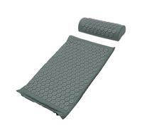 HEMOTON Ensemble de 2 Coussins de Massage Shiatsu Gris en Coton Doux Tapis Antidouleur Portable Antidérapant pour Détente Musculaire et Relaxation Accessoire Acupuncture pour