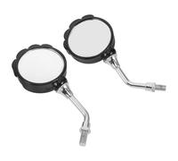 HEMOTON Ensemble de 2 Rétroviseurs Latéraux Noirs Universels M10 pour Moto et Scooter, Miroir Grand Angle Réglable Étanche Anti-vibration pour Guidon, Accessoires de Sécurité