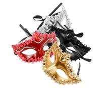 HEMOTON Ensemble De Demi-masques Pour Enfant Décoration De Scène De Mascarade Fête Dhalloween Léger Et Élégant
