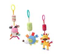 HEMOTON Ensemble De Jouets Pour Lit Bébé - 3 Hochets Avec Pendentifs En Forme De Clochette Doux Et Sûr Pour Les Tout-petits Design Créatif Pour Le Développement Sensoriel