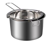 HEMOTON Ensemble De Marmites À Double Bain-Marie En Acier Inoxydable Pot De Fusion D'eau Bouillante Avec Double Bec Verseur Pot De Fusion De Chocolat Pour Bougie Beurre Bonbons Fromage