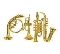 HEMOTON Ensemble De Mini Instruments De Musique 4 Pièces Saxophone Trompette Décoration De Maison De À Collectionner pour Garçons Et Filles