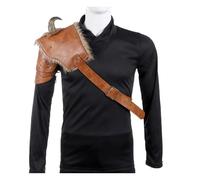 HEMOTON Épaulière Médiévale Viking en Cuir PU Sangle Ajustable, sans Odeur, pour Costume de Cosplay Homme et Femme en Exposition Extérieure