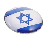 HEMOTON Épinglette Drapeau d'Israël en Métal 25 MM Ronde Broche de Voyage International en Cristal Insigne Souvenir Unisexe pour Vêtements et Accessoires