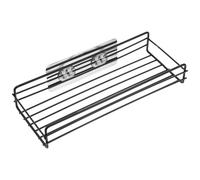 HEMOTON Étagère de Rangement Murale en Acier Inoxydable sans Perçage | Noir, Installation Stable et Résistante à Rouille, pour Gobelets Brosse et Distributeurs de Savonnette