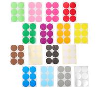 HEMOTON Étiquettes Auto-adhésives Rondes Colorées Imperméables, Compatible Impression Polyvalente, 16 Feuilles en Cuivre Adhésif, pour Étiquetage en Laboratoire ou Couleur Aléatoire