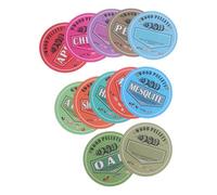 HEMOTON Étiquettes Autocollantes Étanches pour Granulés de Fumoir 100 Mm - 12 Feuilles pour Contenants de Stockage de Pellets de Bois - Étiquettes Décoratives pour Barbecue