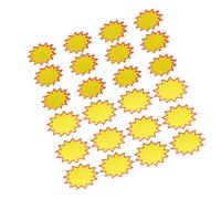 HEMOTON Étiquettes de Prix pour Affichage Clair Zone D'écriture Vierge Design Simple Lot de 200 en Papier Jaune et Usage en Commerce de Détail