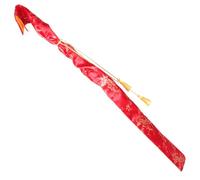 HEMOTON Étui de Rangement pour Sabre Wakizashi en Soie Rouge Vintage | Pompon, Bouche Ajustable, pour Bâtons D’arts Martiaux et Autres Objets Longs
