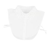 HEMOTON Faux Col de Chemisier en Dentelle Amovible Élégant, Col Décoratif Féminin, Tissu Léger Respirant, pour Blouse et Robe, Demi-collier Réglable, Usage Quotidien et Professionnel