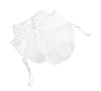 HEMOTON Faux Col en Dentelle Ajourée Amovible pour Femme Demi-Chemise en Mousseline Nylon Blanc Col Brodé Léger Respirant Accessoire Blouse Chic pour Tenue Décontractée ou Formelle