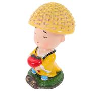 HEMOTON Figurine Bobblehead Bouddha pour Tableau de Bord Petite Statue Bouddhiste Résine pour Voiture et Bureau Ornement Miniature pour Décoration Intérieure et Symbole de Chance