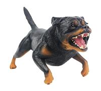 HEMOTON Figurine Chien Décorative Solide Modèle Animal Réaliste Rottweiler Décoration Intérieure et Extérieure Cadeau Garçon Fille Original