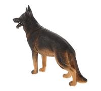 HEMOTON Figurine de Berger Allemand en Plastique 11,4 X 8,1 Cm, Modèle Réaliste de Chien, Statuette d'animal Miniature pour Maison de Poupée, Éducatif Animaux Ferme, Décoration Intérieure