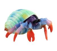 HEMOTON Figurine de Crabe de Simulation en Plastique Coloré, Modèle Animal Marin Réaliste, Éducatif pour Garçon et Filles, Décoration Marine pour Maison et Bureau, Présent Éducatif