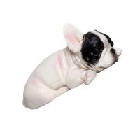 HEMOTON Figurine Solide Petit Chien Couché en Résine, Ornement Décoratif Réaliste pour Bureau et Maison, Éducatif Léger et Portable pour Garçon et Filles, Modèle Animal Décoratif