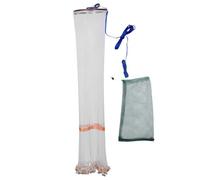 HEMOTON Filet Lancer Manuel avec Anneau Aluminium Précision de Lancer Cadre Robuste pour Appâts Crevettes Poissons Adapté Eau Douce et Salée Style Vintage Américain