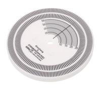 HEMOTON Fournitures pour Disques Vinyles Outil Détalonnage Détection De Vitesse pour Disque Vinyle Disque De Platines Testeur De Rapporteur Compteur De Vitesse Blanche Acrylique Réglage