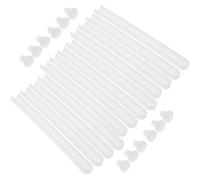 HEMOTON Glissière pour Tiroir Blanche en Ps Lot de 6 Structure Monobloc et Conception Silencieuse Coulisses de Tiroir à Montage Latéral