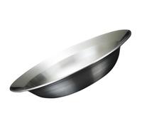 HEMOTON Grand Bol Mélangeur en Acier Inoxydable Argenté, Bord Lisse et Compatible Lave-vaisselle, pour Salade et Camping, Vaisselle Cuisine Ronde Solide