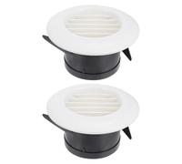 HEMOTON Grille D'aération Ronde en Abs pour Ventilation Intérieure, Facile à Nettoyer et Entretenir, pour Fête Estivale Cuisine, Lot de 2 Pièces Blanc