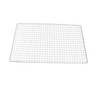 Hemoton Grille de cuisson multifonction en acier inoxydable avec trous carrés pour barbecue (26 x 44 cm)