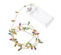 HEMOTON Guirlande Lumineuse Mini LED pour Sapin de Noël et Maison de Poupée Chaîne de Perles Élégante avec Ampoules Globe Étincelantes Accessoires Décoratifs Festifs Polyvalents