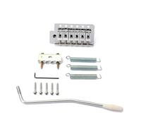 HEMOTON Guitar Bridge Strings St Style Tremolo Bridge System with Screw-in Arm for Electric Guitars Right-handed Metal Replacement Part