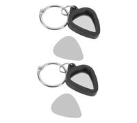HEMOTON Guitar Pick Holder Keychain With Silicone Protection Compact Travel Organizer For Musicians Daily Practice And Performances