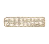 HEMOTON Hamac Balançoire pour Perroquet Plateforme de Repos en Osier | Herbe Marine, Rotin Tressé, Ton Café , Terrarium Reptile, Accessoires et Notice de Montage Inclus